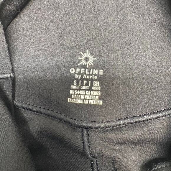 OFFLINE Aerie Real Me High Waisted Crossover Flare Legging Size S Black - Picture 5 of 12